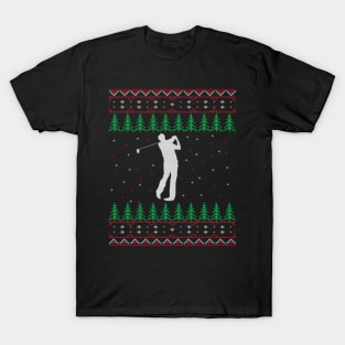 Golf Ugly Christmas Sweater Gift For Golfing Lover T-Shirt